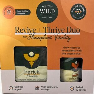 We The Wild Revive Thrive Duo Organic Houseplant Vitality Plant Lover Gift Set